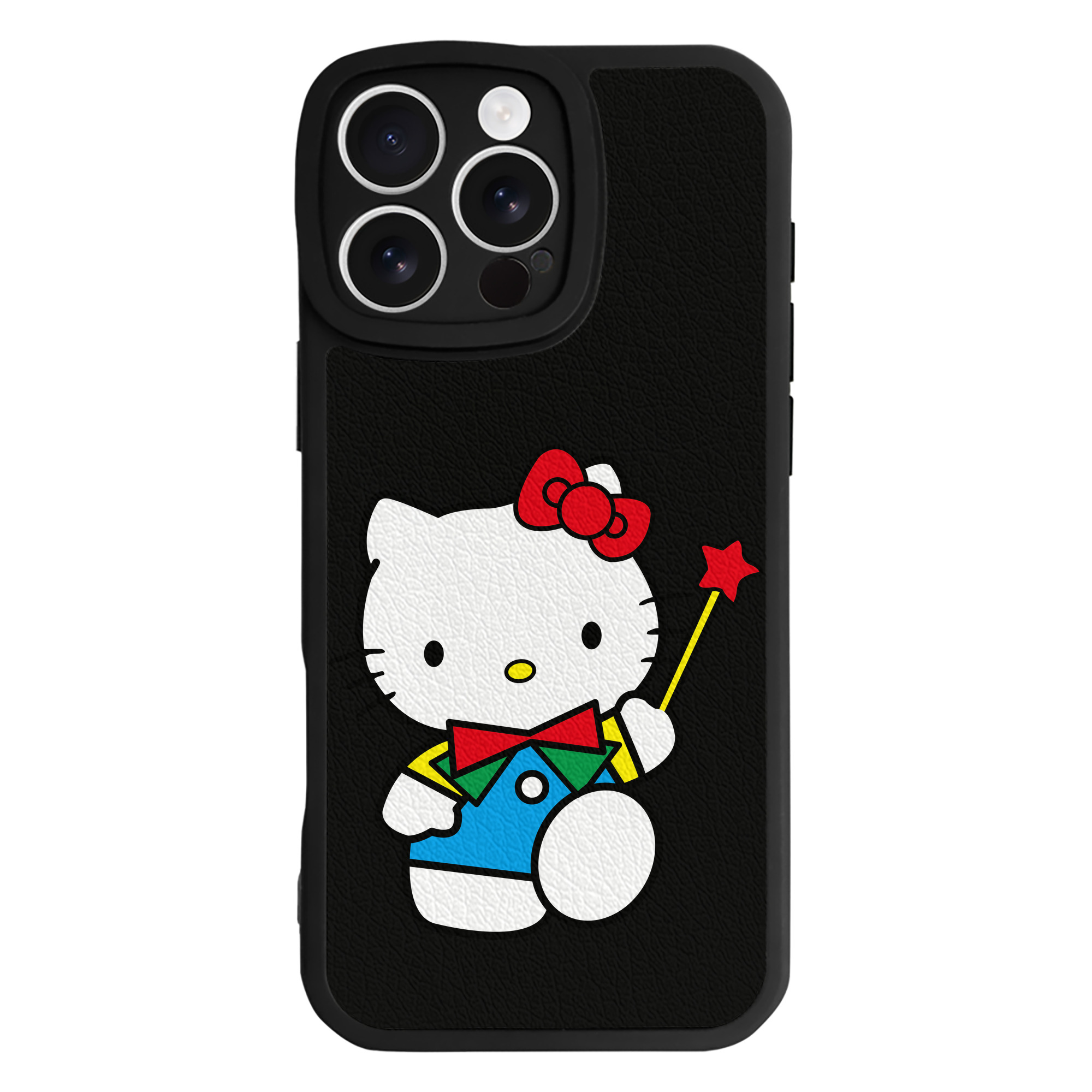 （画像用） Hello Kitty ハローキティ 【iPhone 16シリーズ対応】シリコンスマホケース（レザー調） 材質：シリコン